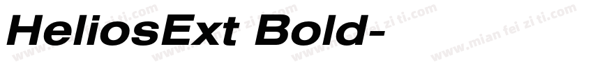 HeliosExt Bold字体转换